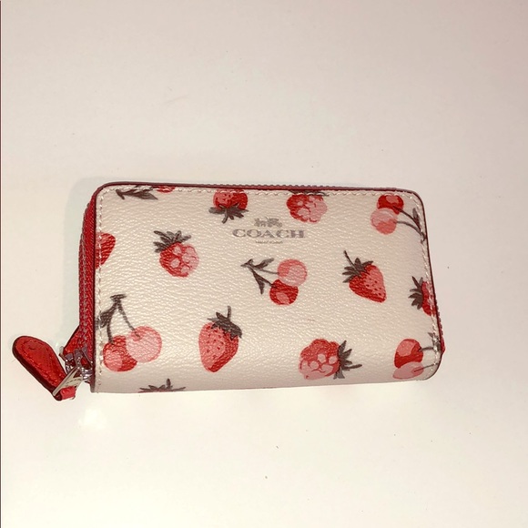 strawberry wallet coach